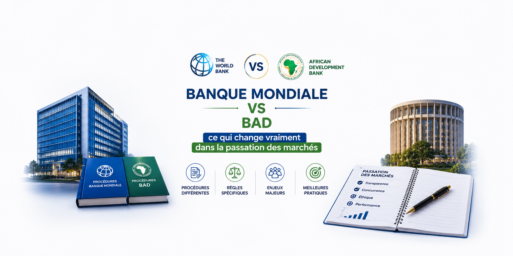 Banque Mondiale vs BAD : ce qui change vraiment dans la passation des marchés